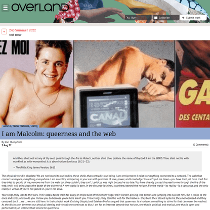 I am Malcolm: queerness and the web