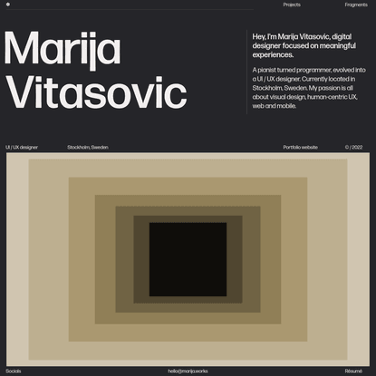 Marija Vitasovic | Digital design portfolio