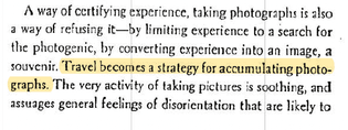 Sontag, predicting instagram in On Photography (1977)