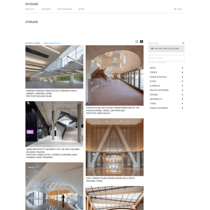 Atriums · A collection curated by Divisare
