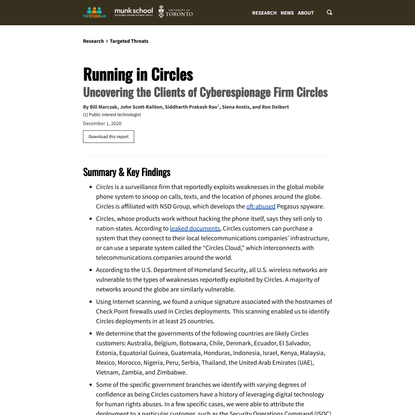 Running in Circles: Uncovering the Clients of Cyberespionage Firm Circles - The Citizen Lab