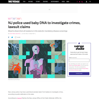 NJ police used baby DNA to investigate crimes, lawsuit claims