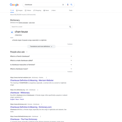 chanteuse - Google Search