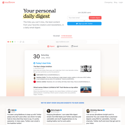 Mailbrew - Your personal email digest