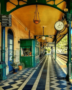 Taormina train station, Sicily