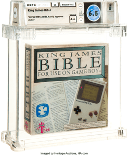 King James Bible - Wata 6.5 A++ Sealed, Game Boy Wisdom Tree 1994 USA....