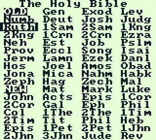 King James Bible Game Boy Wisdom Tree 1994 USA....