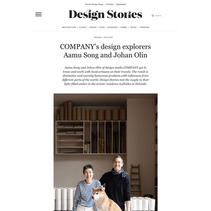 COMPANY’s design explorers Aamu Song and Johan Olin | Design Stories