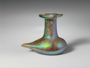 Glass pourer flask 2nd–early 3rd century A.D. Roman, Cypriot