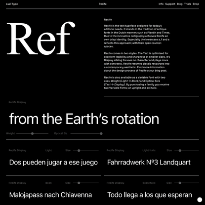 Recife Font – Luzi Type Foundry