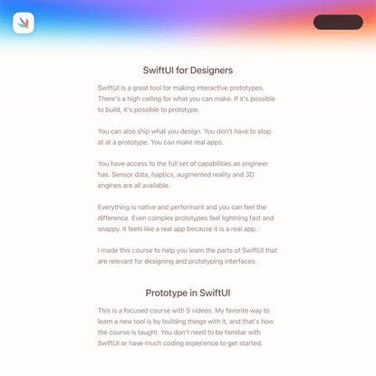 SwiftUI for Designers
