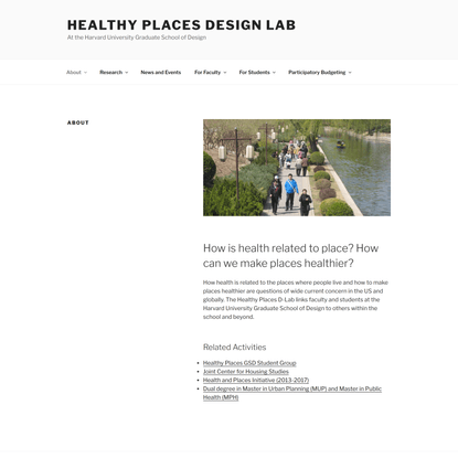 Healthy Places Design Lab