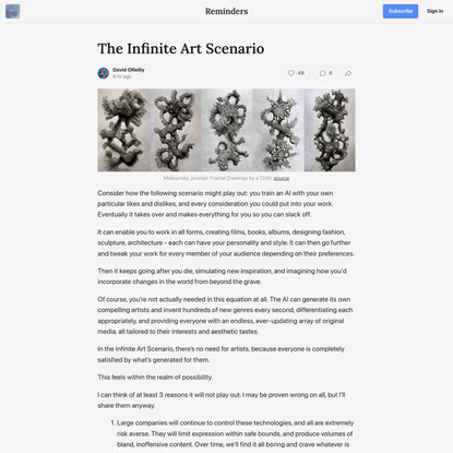 The Infinite Art Scenario - by David OReilly - Reminders