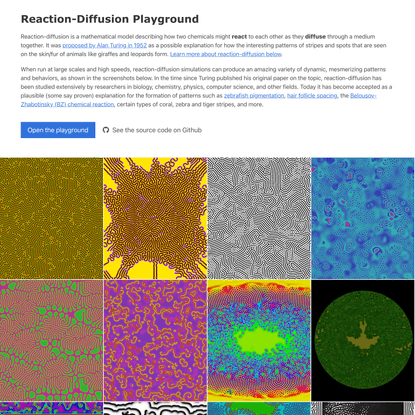 Reaction-Diffusion Playground