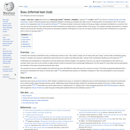 Susu (informal loan club) - Wikipedia
