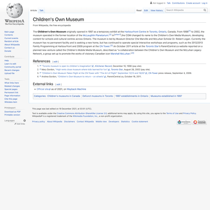 Children's Own Museum - Wikipedia