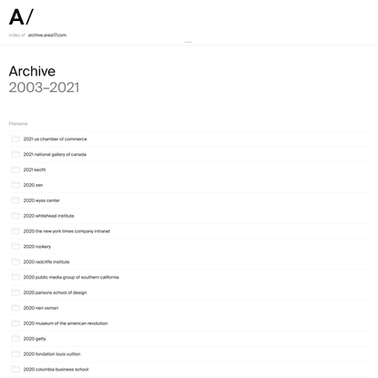 Archive — AREA 17
