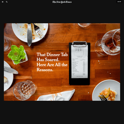That Dinner Tab Has Soared. Here Are All the Reasons.