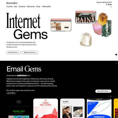Internet Gems: Modern Website Inspiration — ilovecreatives