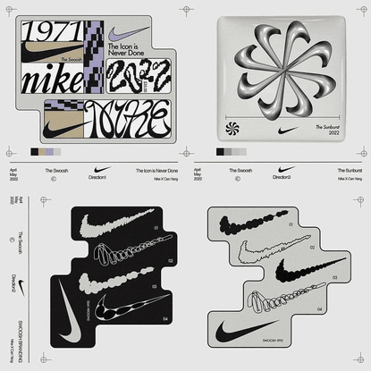 Design Everywhere on Instagram: “London-based graphic designer @can.grafik’s graphics for @nike’s 50th anniversary at Shangh...
