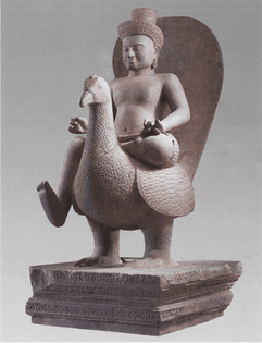 “Skanda on a Peacock”, first half of 10th century, Cambodia