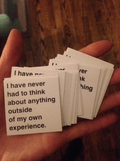 10 Pack of "I Have Never Had To Think About Anything Outside of My Own Experience" sticker to put on jerks - $5.00 USD