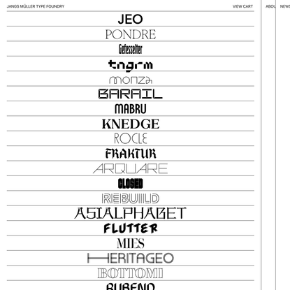 JANGS MÜLLER TYPE FOUNDRY | Home