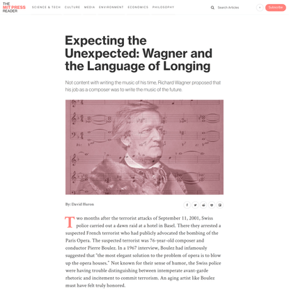 Expecting the Unexpected: Wagner and the Language of Longing