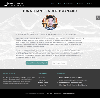 Jonathan Leader Maynard - Ideological Conflict Project