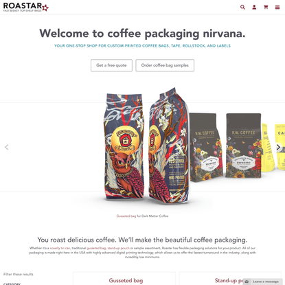 Coffee Bag Packaging: Custom Coffee Bags &amp; Pouches
