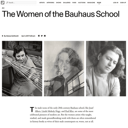 10 Forgotten Female Pioneers of the Bauhaus