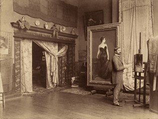 John Singer Sargent in atelier