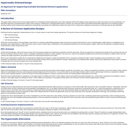 Hypermedia-Oriented Design