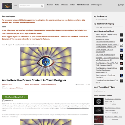Audio Reactive Drawn Content in TouchDesigner – AllTouchDesigner
