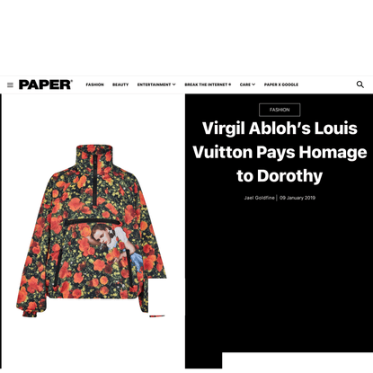 Virgil Abloh's Louis Vuitton Menswear Pays Homage to "The Wizard of Oz" - PAPER