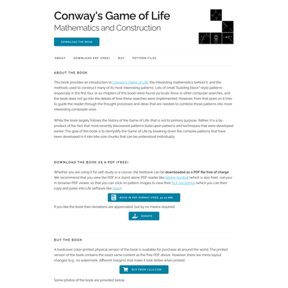 Conway’s Game of Life: Mathematics and Construction