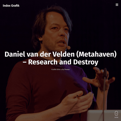 Daniel van der Velden (Metahaven) - Research and Destroy