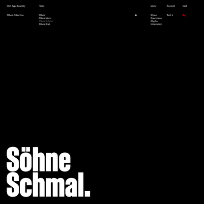 Klim Type Foundry · Söhne Schmal fonts