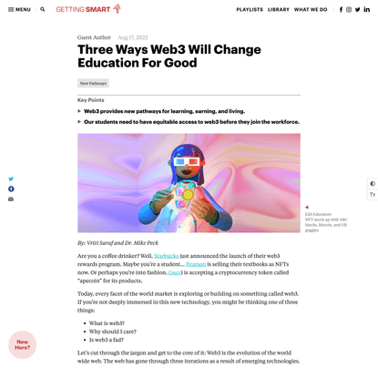 Three Ways Web3 Will Change Education For Good | Getting Smart