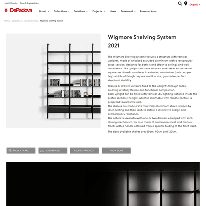 Designer shelving system: Wigmore shelving system