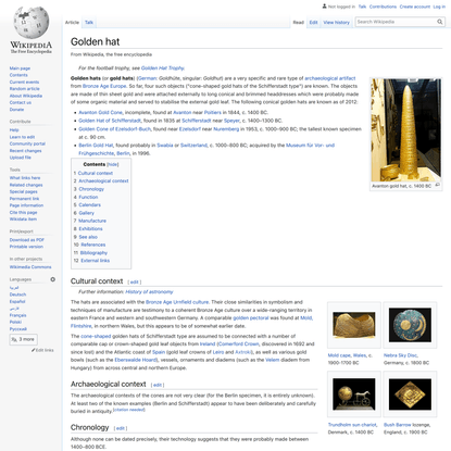 Golden hat - Wikipedia