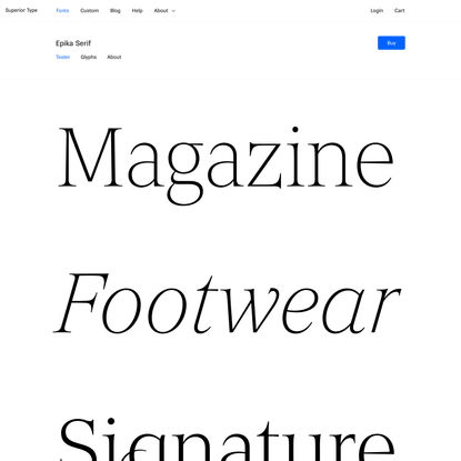 Epika Serif font family | Superior Type