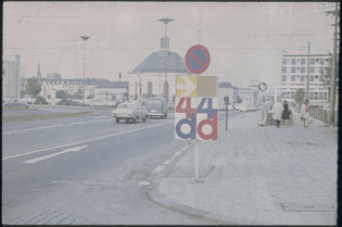 Street signage for documenta 4 (1968) in Kassel