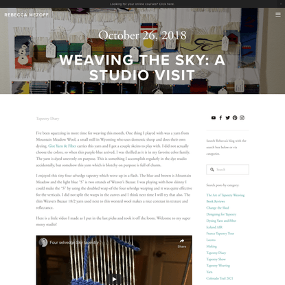 Weaving the sky: a studio visit — Rebecca Mezoff