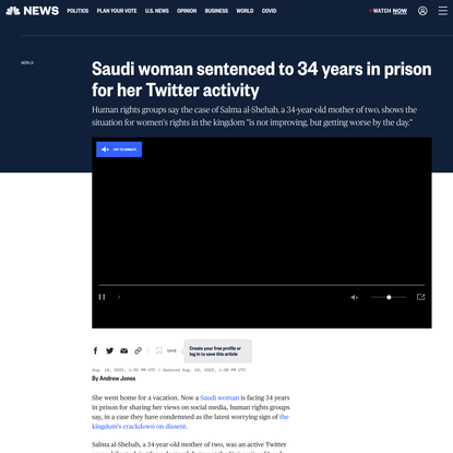 Saudi woman sentenced to 34 years in prison for her Twitter activity