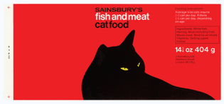 Sainsbury's cat food labels, 1975 - Richard Williams