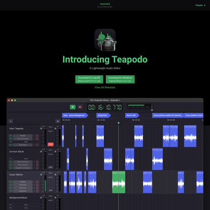 Teapodo: A Lightweight Audio Editor