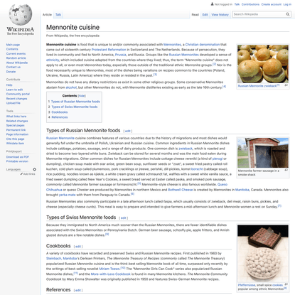 Mennonite cuisine - Wikipedia