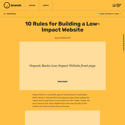10 Rules for Building a Low-Impact Website - Branch