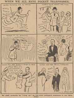 Pocket Telephone - 1920 Comic Strip
